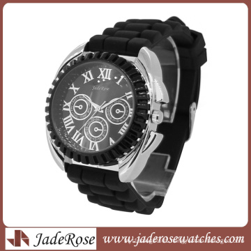 Men Diamond Watches with Silicone Strap